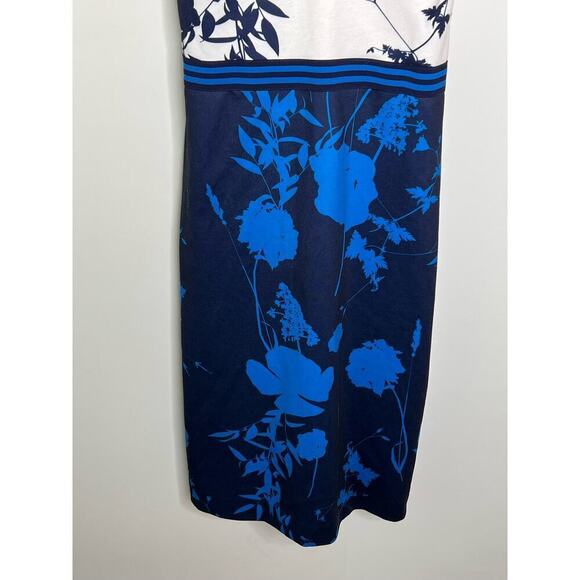 Ted Baker London Tilliai Bluebell V-Neck Bodycon Dress Dark Blue Size 3 Medium - Picture 4 of 10